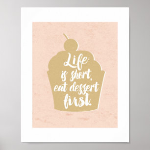 Eat Dessert First, Cupcoa Poster