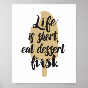 Eat Dessert First, Ice Cream Pub Poster