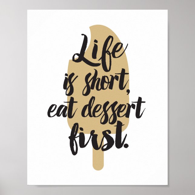 Eat Dessert First, Ice Cream Pub Poster (Framsidan)