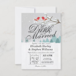 EAT dricker och bör bjudas in till vinterbröllop Inbjudningar