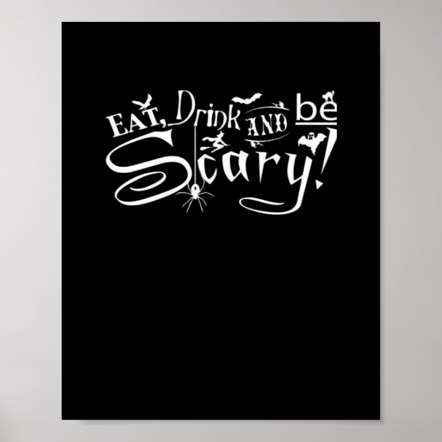 Eat Drink And Be Scary Aesthetic Graphic Trendy Poster (Framsidan)