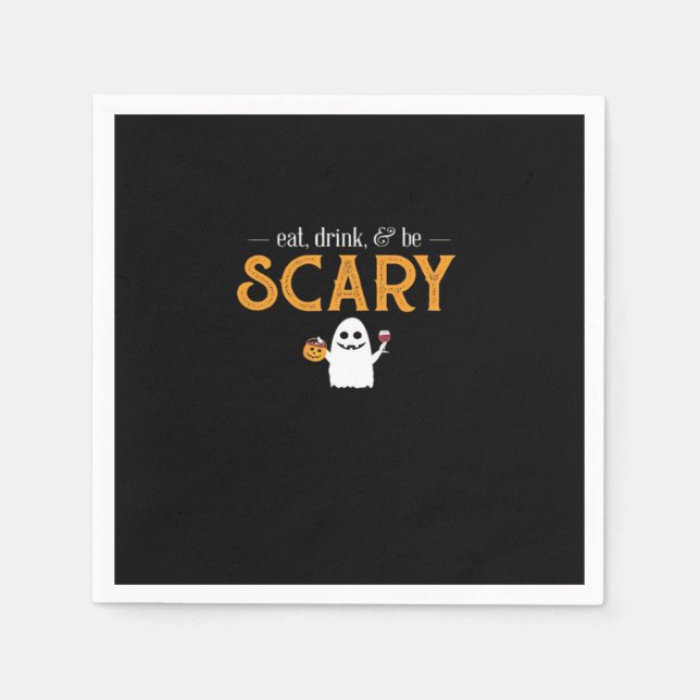 Eat Drink And Be Scary Classic Aesthetic Unique Pappersservett (Framsidan)