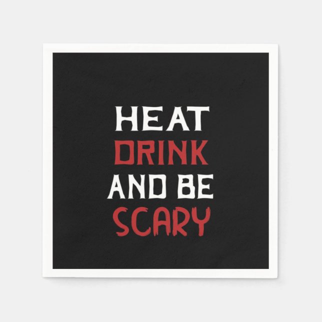 Eat Drink And Be Scary Creative Casual Pappersservett (Framsidan)