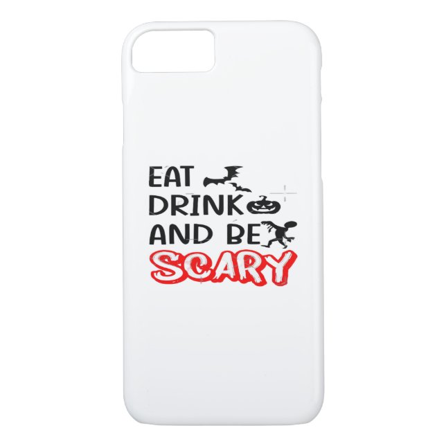 Eat Drink And Be Scary Design Retro Classic Case-Mate iPhone Skal (Baksida)