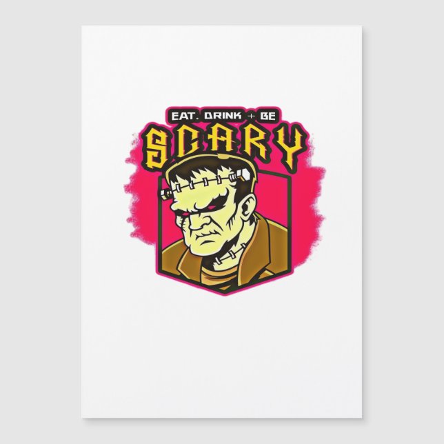 Eat Drink And Be Scary Frankenstein Halloween Crea (Framsida)