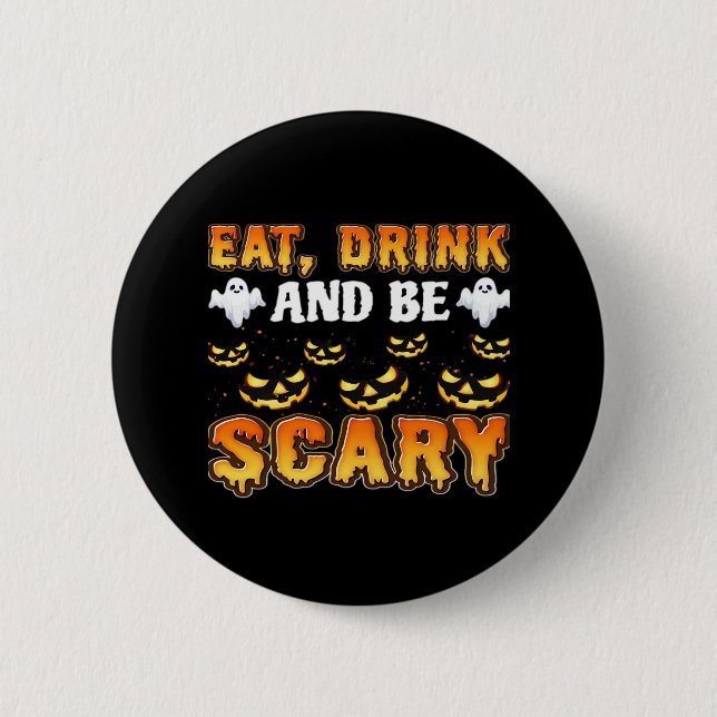 Eat Drink And Be Scary Funny Halloween Essential Knapp (Framsida)