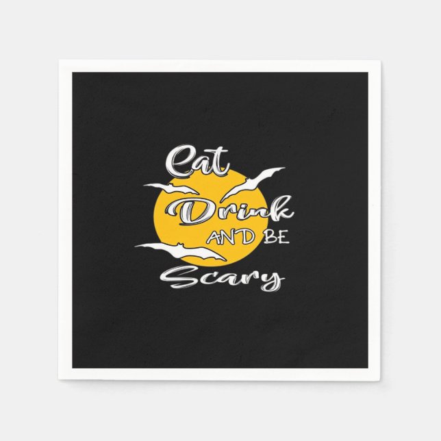 Eat Drink And Be Scary Funny Quote Pappersservett (Framsidan)