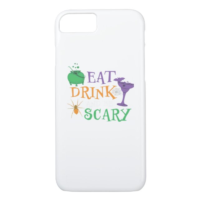 Eat Drink And Be Scary Halloween Case-Mate iPhone Skal (Baksida)