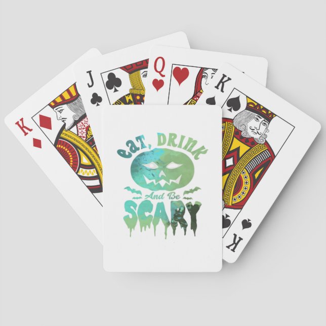 Eat Drink And Be Scary Halloween Light Casinokort (Baksidan)