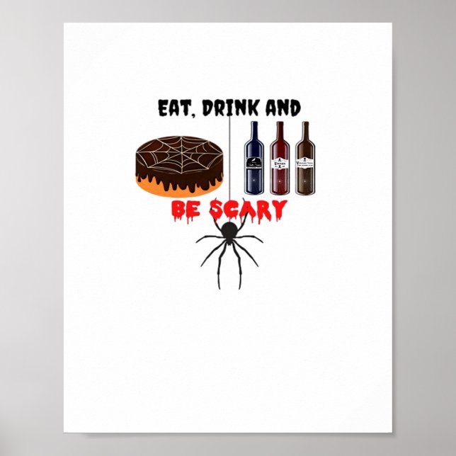 Eat Drink And Be Scary Retro Classic Poster (Framsidan)