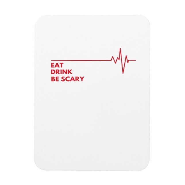 Eat Drink BE Scary Coola Unik Magnet (Vertikal)