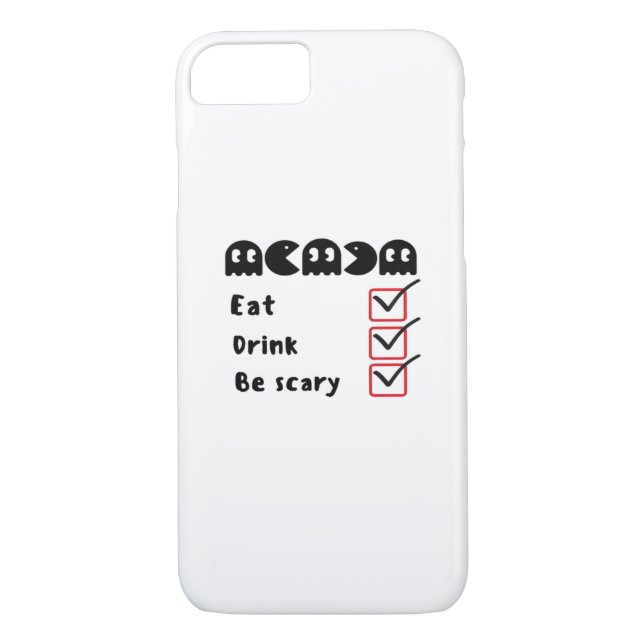 Eat Drink Be Scary Minimal Clean Case-Mate iPhone Skal (Baksida)