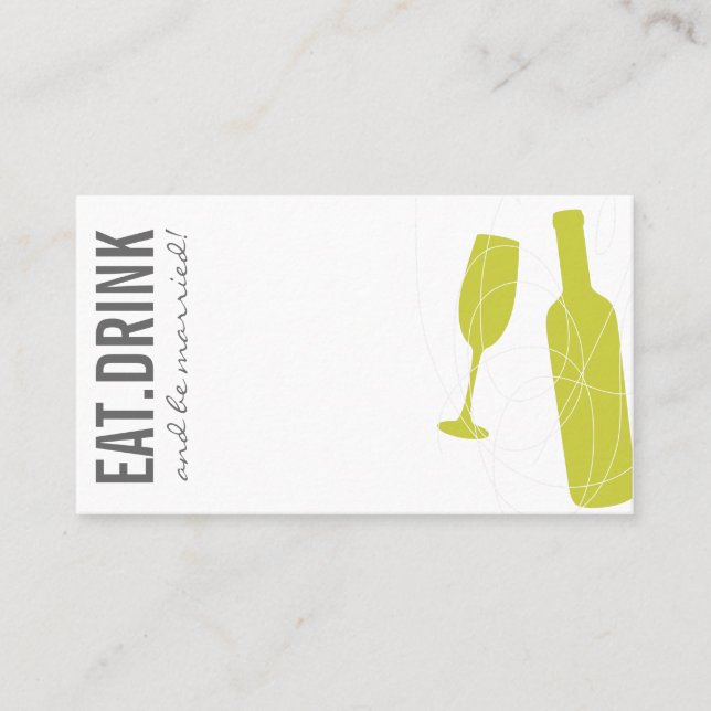 Eat-Drink-beMarried-eskort Placeringskort (Framsida)
