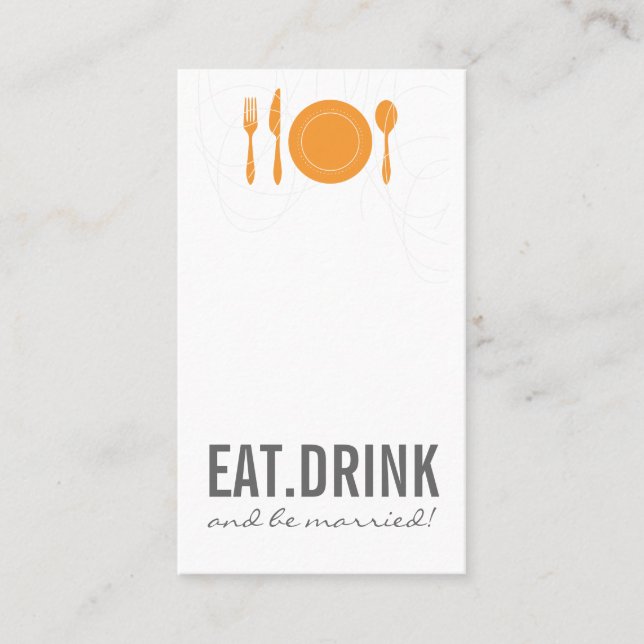 Eat-Drink-beMarried-eskort Placeringskort (Framsida)