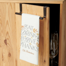 Eat Drink Ge Tack Thanksgiving Kitchen Towel Kökshandduk