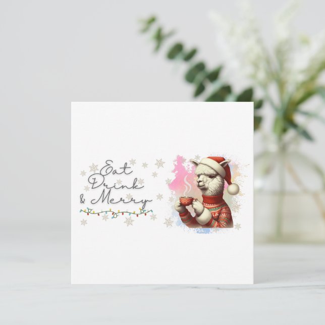 Eat Drink & Merry Christmas Card (Stående Fram)