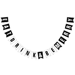 EAT DRINK OCH BE MERRY BRÖLLOPSFEST DECOR VIMPLAR