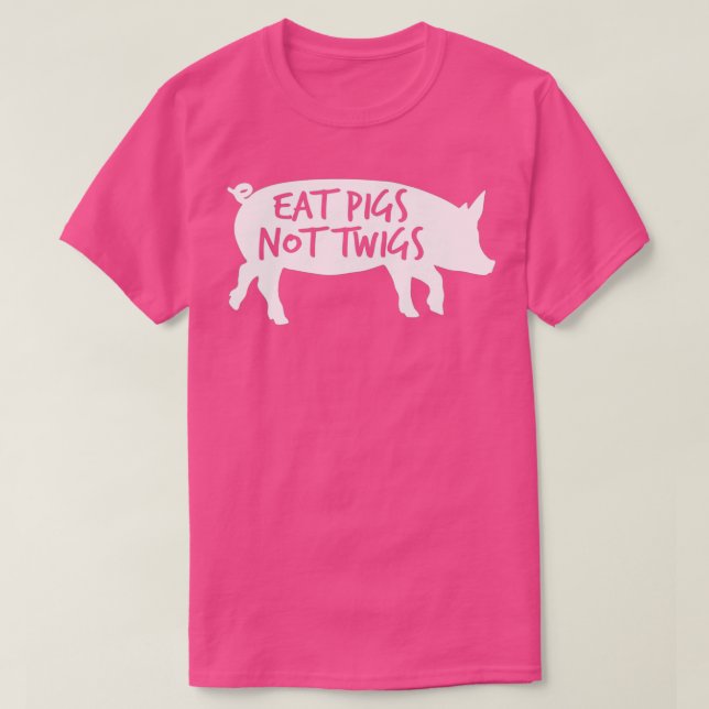 Eat Grisar Not Twigs Barbecue BBQ Bacon Carnivar C T Shirt (Design framsida)