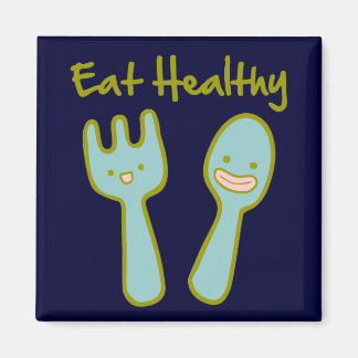 Eat Healthy Doodle Art Magnet