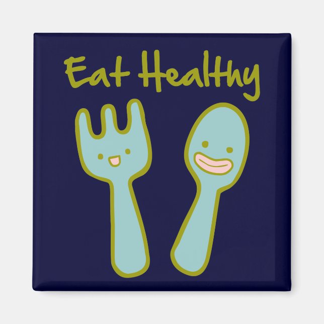 Eat Healthy Doodle Art Magnet (Framsidan)