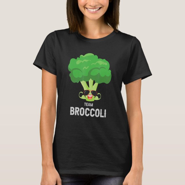 Eat Healthy I Kärlek Team Broccoli Plant Based Dis T Shirt (Framsida)