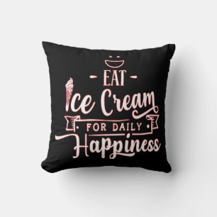 Eat Ice Cream for Daily Happity-Ice Cream Kärlek Kudde