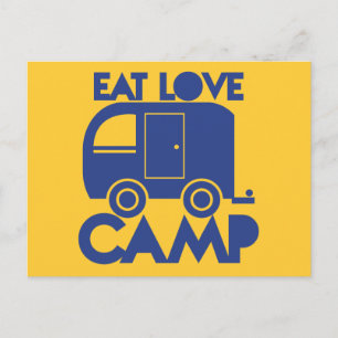 EAT KÄRLEK CAMP VYKORT