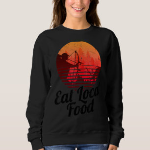 Eat Local Food Bowhun Retro Hunter 80-åring T Shirt