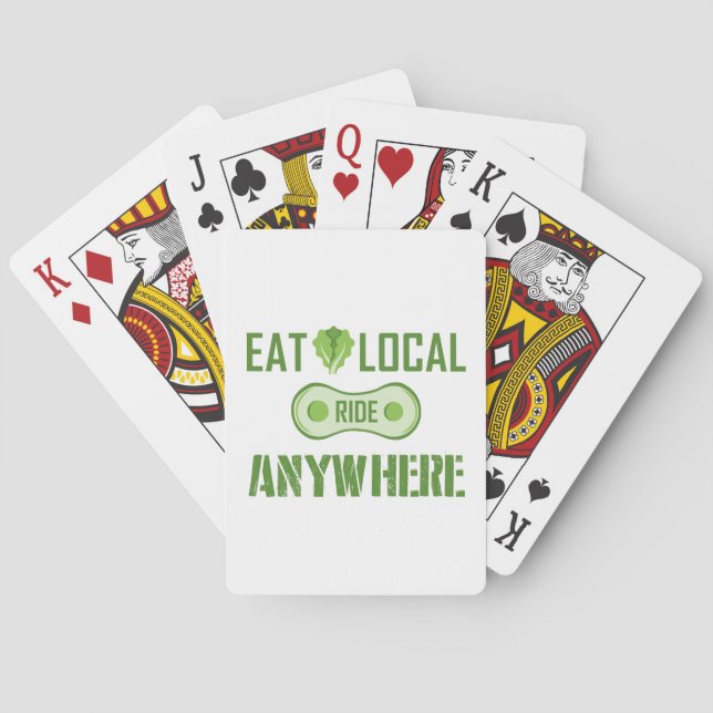 Eat Local, Ride var som helst Casinokort (Baksidan)
