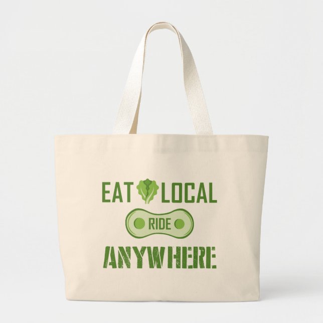 Eat Local, Ride var som helst Jumbo Tygkasse (Framsidan)