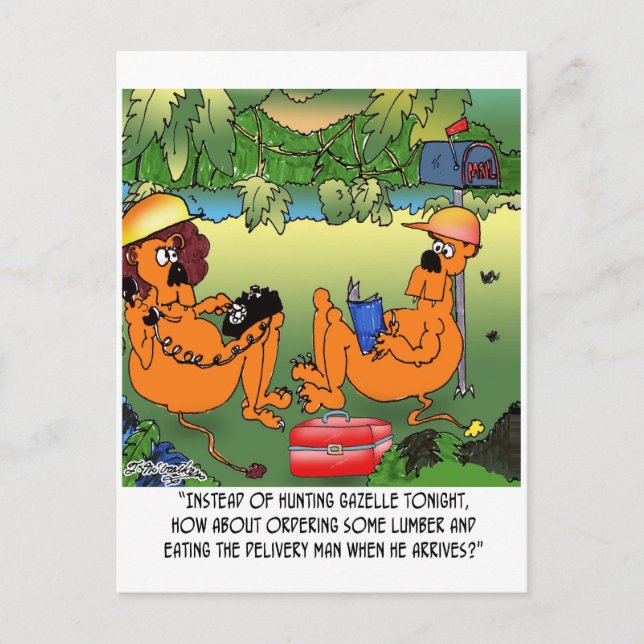 Eat Lumber Delivery Man Vykort (Framsida)