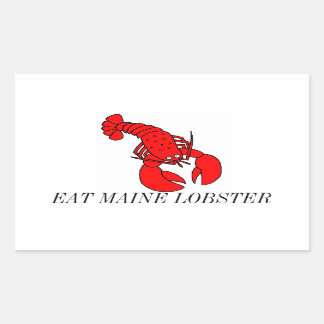 Eat Maine Lobster Stickers Rektangulärt Klistermärke