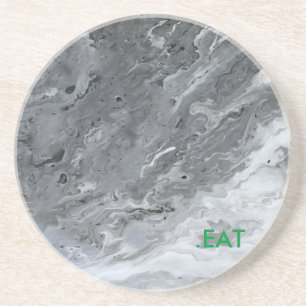 .EAT-marmorgrå färg pläterar Underlägg Sandsten