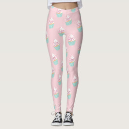 "Eat Me" Cupcake-mönster Leggings