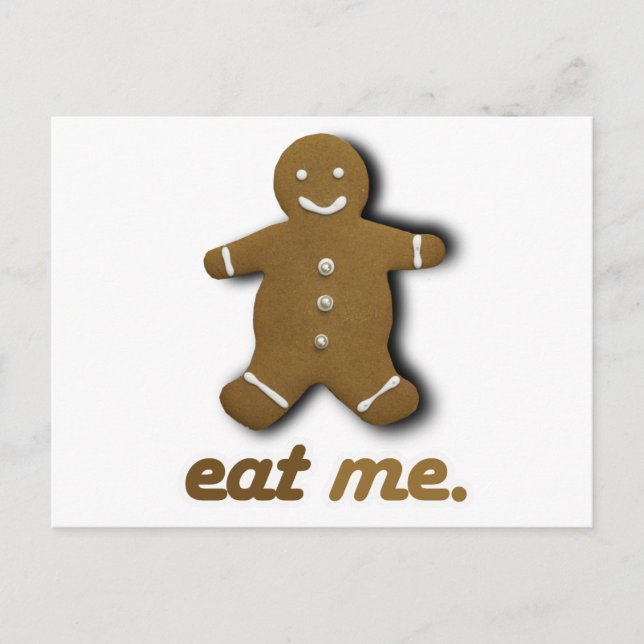 EAT ME GINGERBREAD -.png Vykort (Framsida)