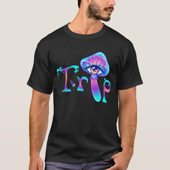 Eat Me Mushroom och Resa T Shirt (Framsida)