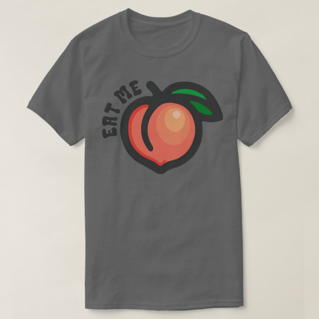 Eat Me Peach Emoji T Shirt (Design framsida)