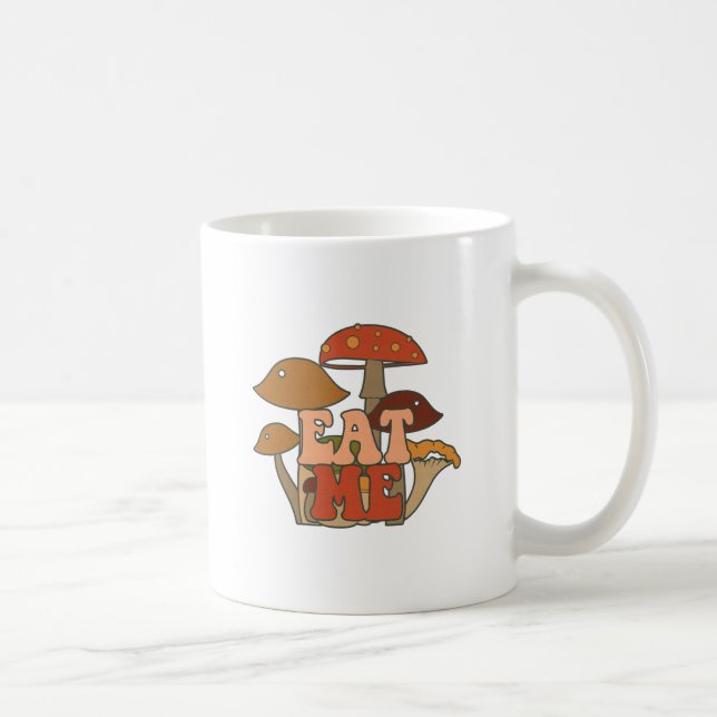 "Eat Me" - Whimsical Mushroom Design Kaffemugg (Höger)