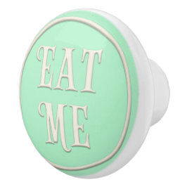 "Eat Me" Wonderland Tea Party Pastel Grönt Knopp