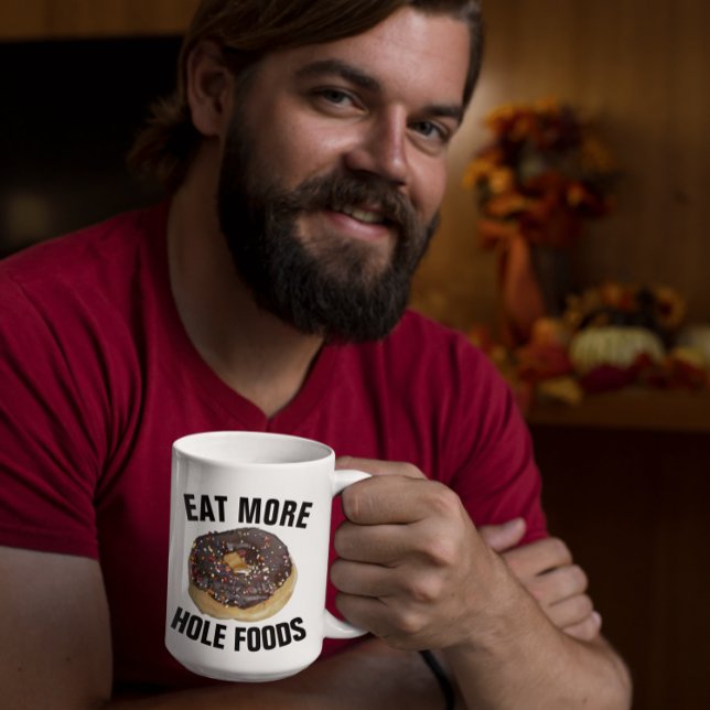 EAT MER HÅL MAT DONUT FUNNY KAFFE KOPPAR (Skapare uppladdad)