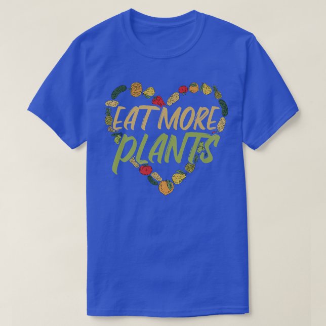 Eat More Plants Vegan Vegetarian Nutritionist  T Shirt (Design framsida)