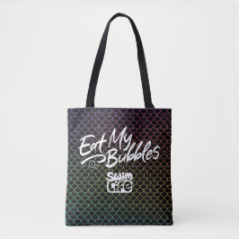 "Eat My Bubbles" Black/Rainbow scales Simma Life Tygkasse