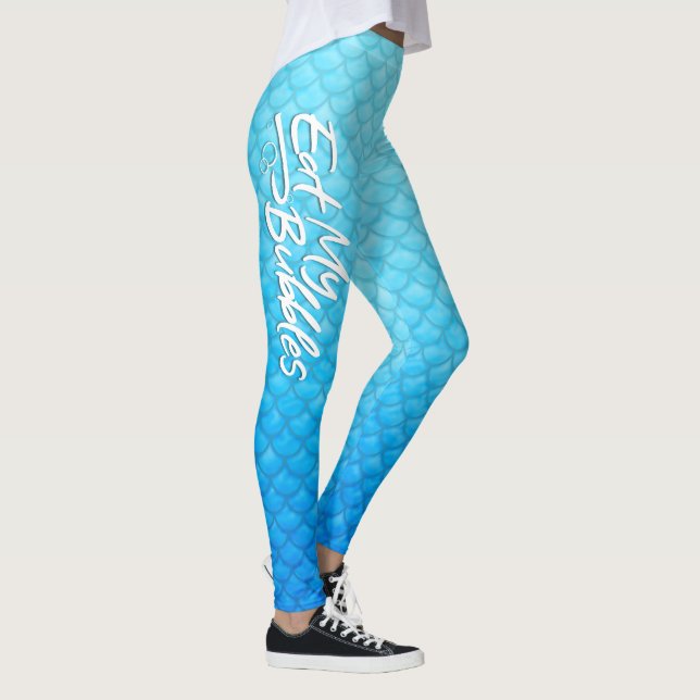 "Eat My Bubbles" Blue Shales Simma Life Leggings (Höger)