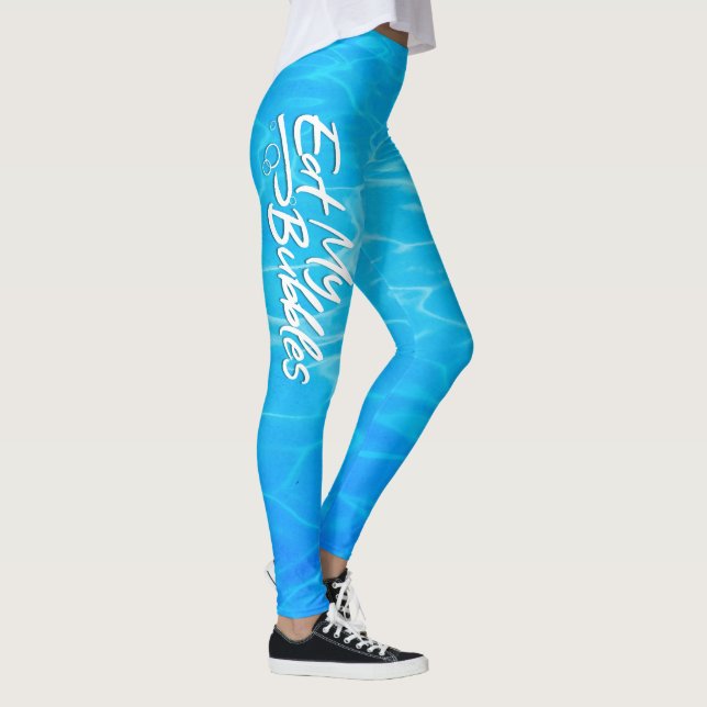 "Eat My Bubbles" Coola Bassäng färg Simma Life Leggings (Höger)