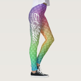 "Eat My Bubbles" Rainbow scales Simma Life Leggings