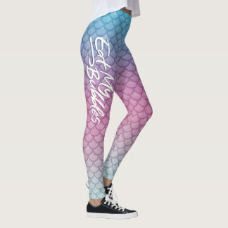 "Eat My Bubbles" Simma Life för Rosa/skum Leggings