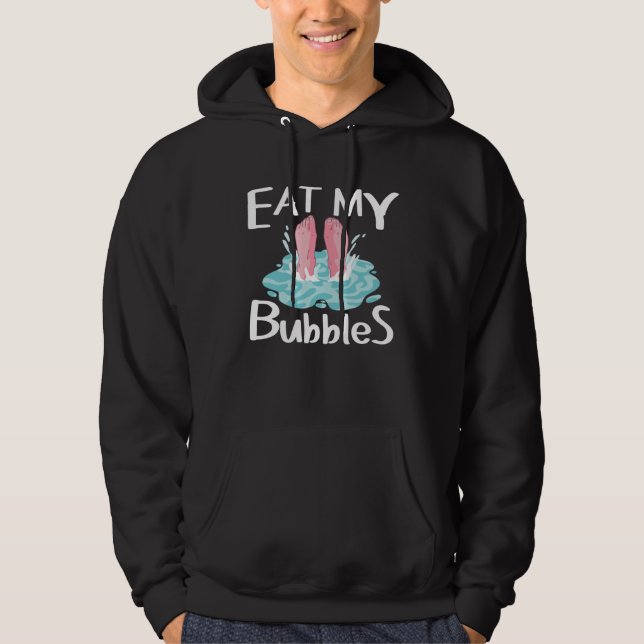 Eat My Bubbles Swimmer   Swimming Hoodie (Framsida)