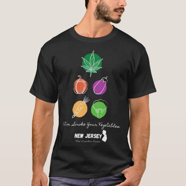 Eat or Smoke your Vegetables NJ T Shirt (Framsida)