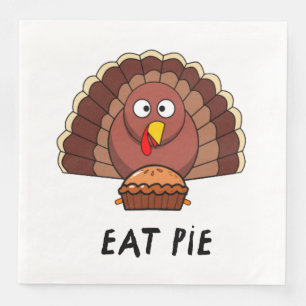Eat Paj med Thanksgiving Turkiet Pappersservett