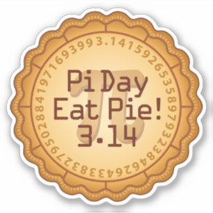 Eat Paj på Pi Day Klistermärken